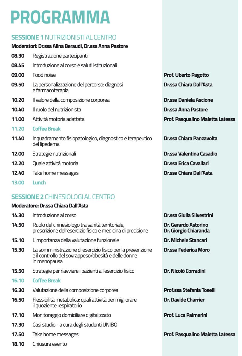 Programma Convegno Salute Metabolica